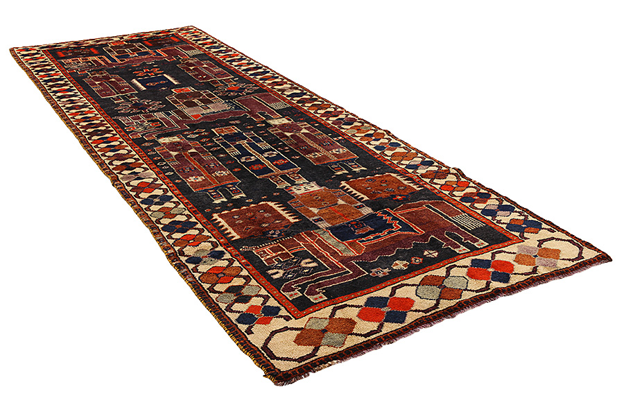 Bakhtiari - Qashqai Perser Teppich 441x148 - Abbildung 1